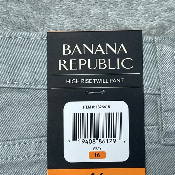 Banana Republic Women's Size 16 High Rise Twill Pant Gray d0035 - Picture 9 of 16